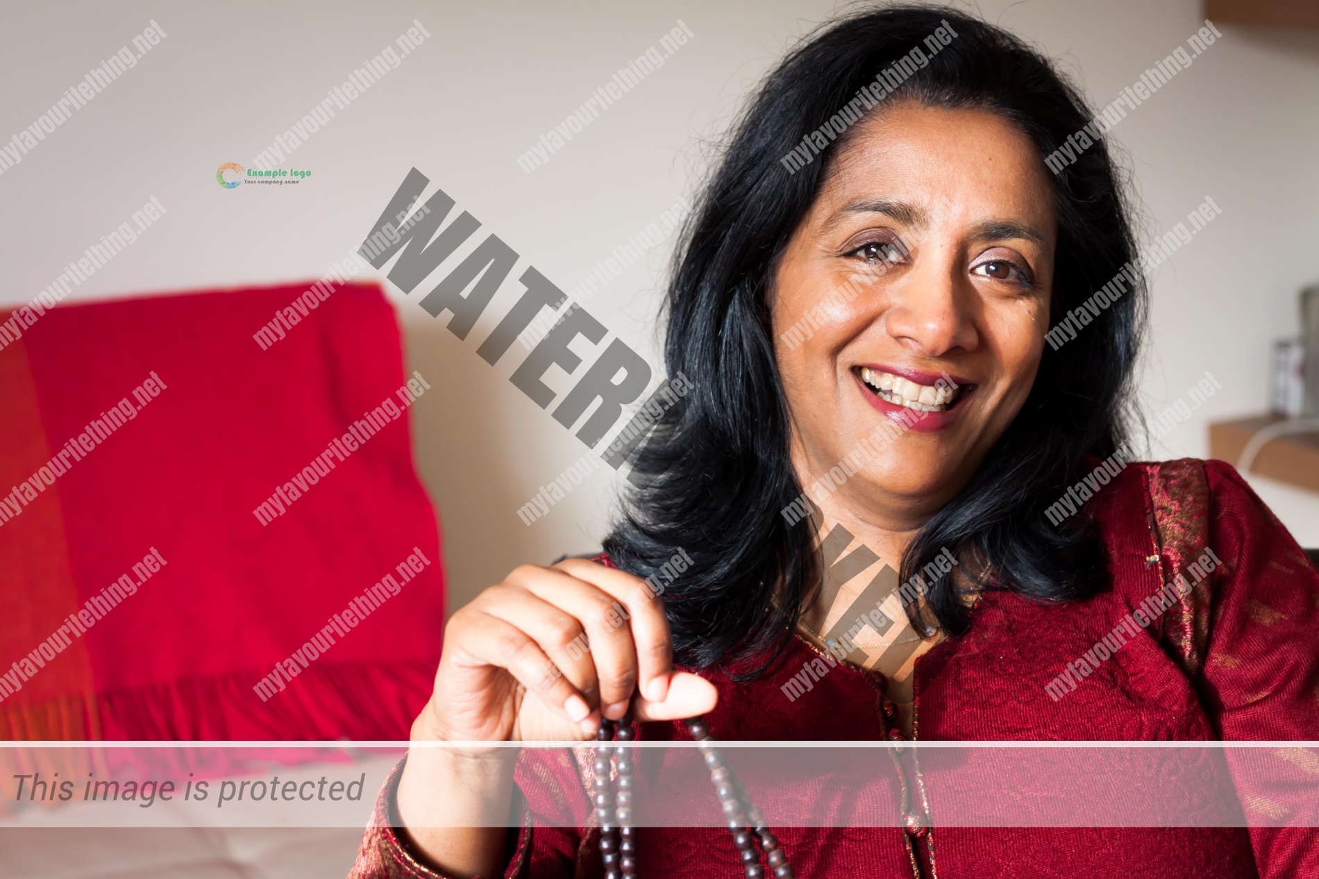 Author Sunny Singh with Grandmother's prayer beads
